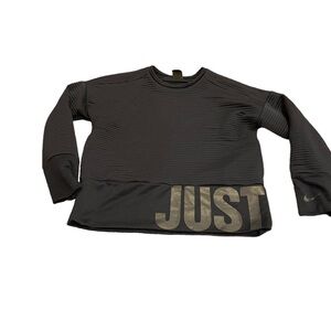 Nike Navy Graphic Ribbed Crewneck Pullover Ribbed